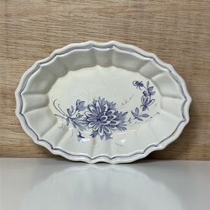 For Lord & Taylor 💙 Handmade Vintage Floral Ceramic Trinket Dish Decor